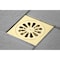 Kingston Brass BSF4161PB Watercourse Sunburst 4" Square Grid Shower Drain, Brass BSF4161PB - alternate 2